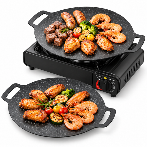 Padella Grill Antiaderente in Pietra Maifan 32×37 cm - mirelostore
